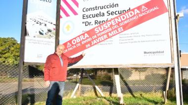 Zurro recorrió las obras en Pehuajó que fueron "suspendidas por falta de envío de fondos del Gobierno de Javier Milei"