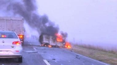 Camionero pehuajense protagonizó terrible choque frontal: incendio y dos muertes en Ruta 3